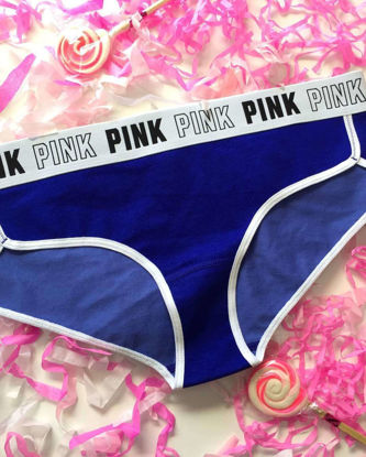 Imagen de PINK Panty Hipster Azul Banda Elástica